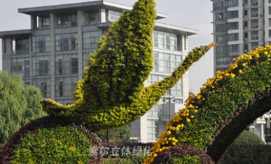 國慶主題綠雕