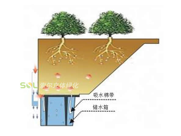 花盆式組合花塔灌溉示意圖