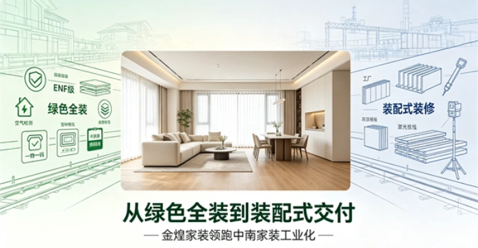 從綠色全裝到裝配式交付：金煌家裝雙體系升級，領跑家裝工業化新賽道